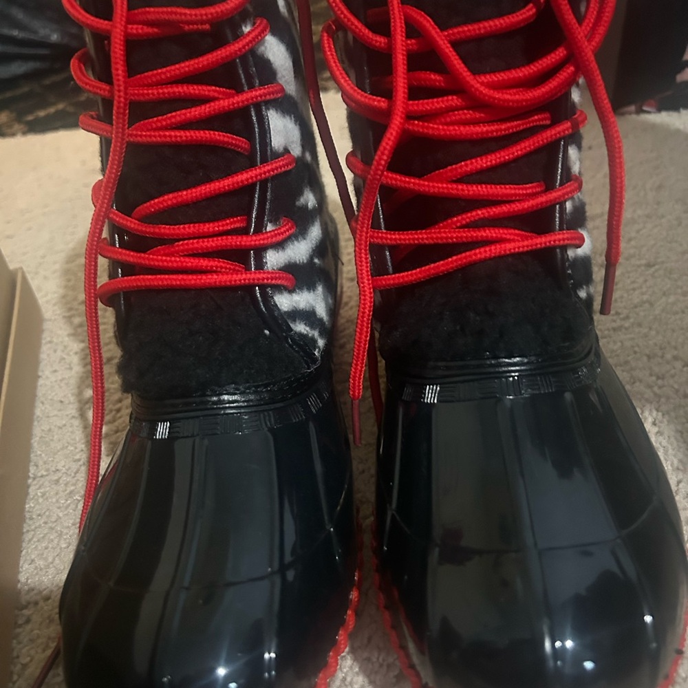 Sugar Black and Red Winter Boots